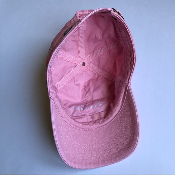 LIFE IS GOOD Chill Cap Hat Baseball Palm Tree Sunset Hammock Pink Women's - Picture 5 of 16